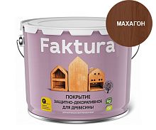 Покрытие FAKTURA защитно-декоративное для древесины махагон, ведро 9 л